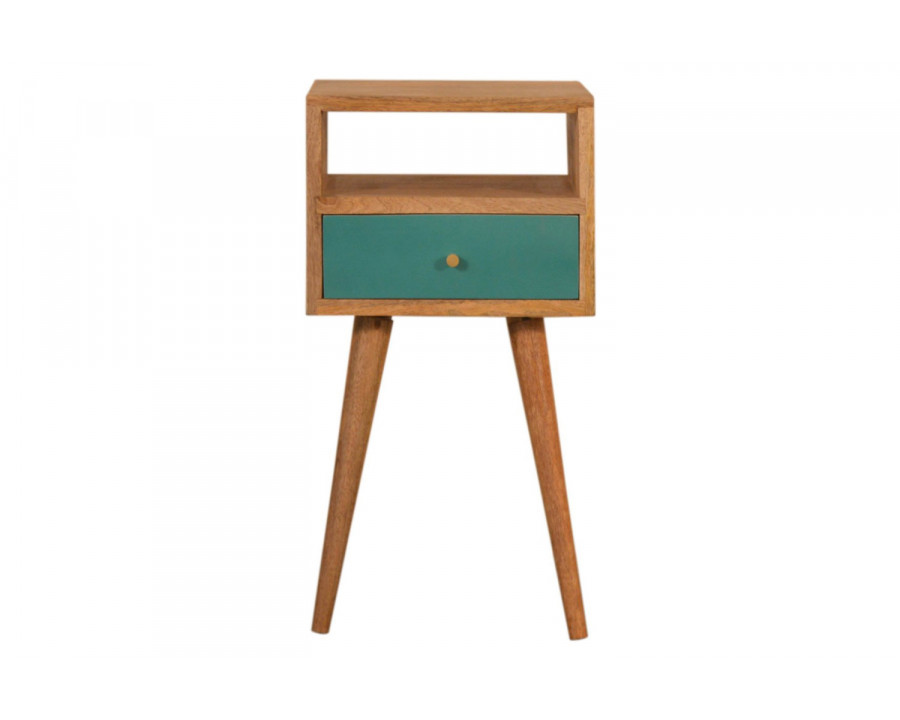 Artisan Mini Hand Painted Bedside - Teal