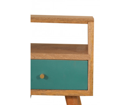 Artisan Mini Hand Painted Bedside - Teal