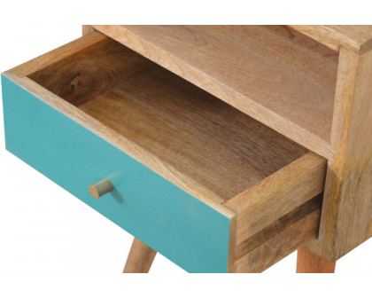 Artisan Mini Hand Painted Bedside - Teal