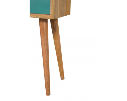 Artisan Mini Hand Painted Bedside - Teal