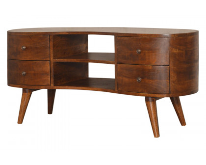 Artisan - Wave Entertainment Unit in Chestnut