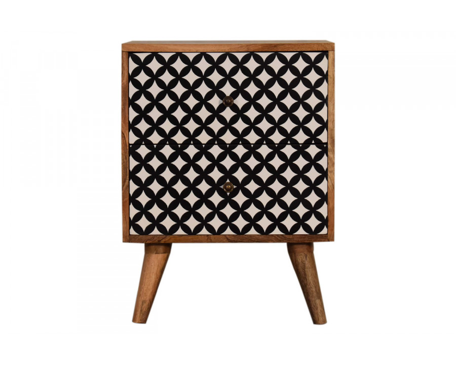 Artisan - Diamond Screen Printed Bedside