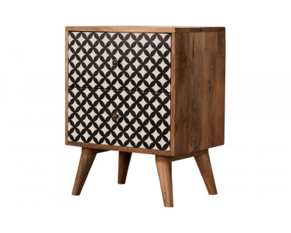 Artisan - Diamond Screen Printed Bedside