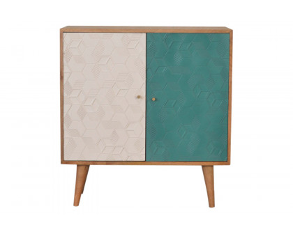 Artisan Acadia Cabinet - Teal/White