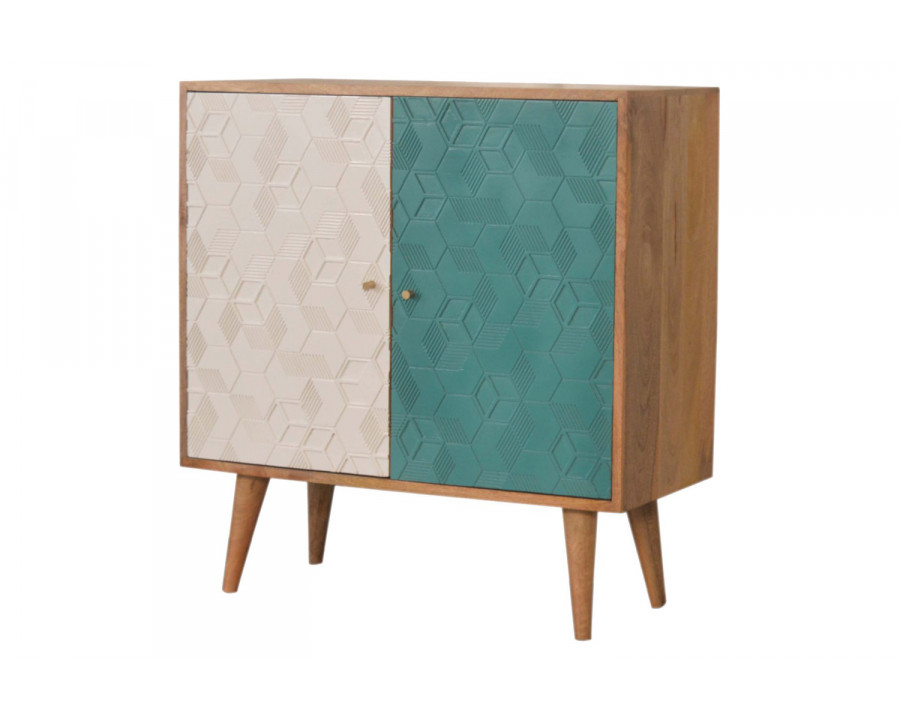 Artisan Acadia Cabinet - Teal/White