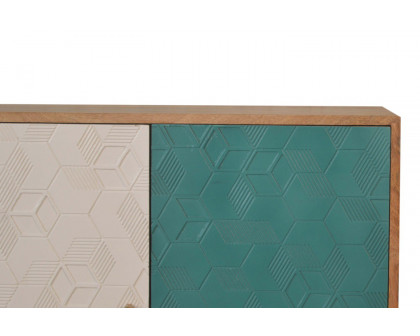 Artisan Acadia Cabinet - Teal/White