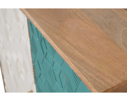 Artisan Acadia Cabinet - Teal/White