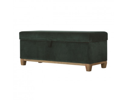 Artisan - Storage Box in Emerald Green, Velvet