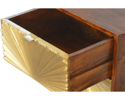 Artisan Manila Gold Bedside - 2 Drawers