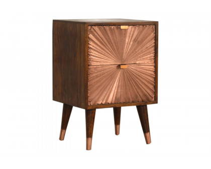 Artisan Manila Copper Bedside - 2 Drawers