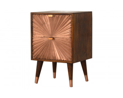 Artisan Manila Copper Bedside - 2 Drawers