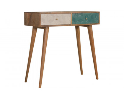 Artisan Acadia Console Table - Teal/White