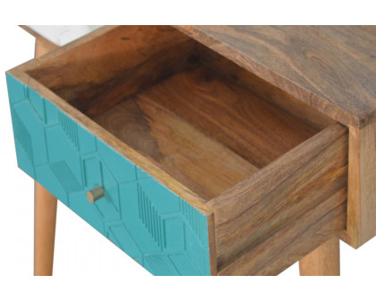 Artisan Acadia Console Table - Teal/White