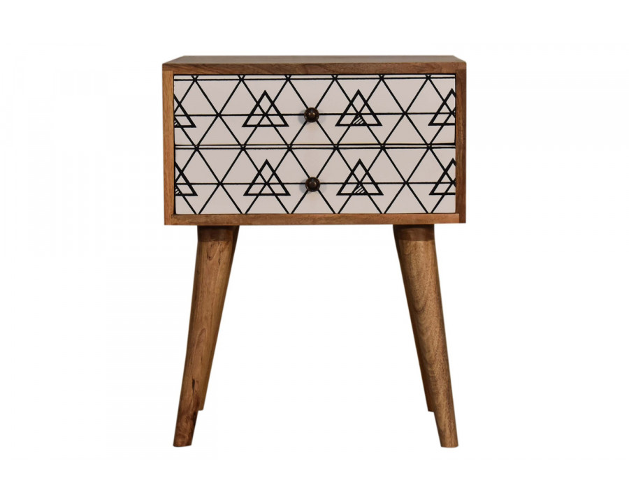 Artisan - Triangle Printed Bedside