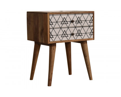 Artisan - Triangle Printed Bedside