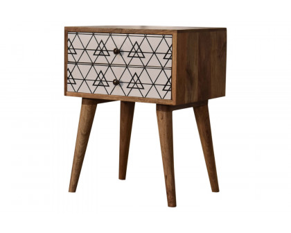 Artisan - Triangle Printed Bedside