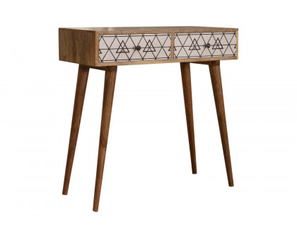 Artisan Triangle Printed Console Table - Common