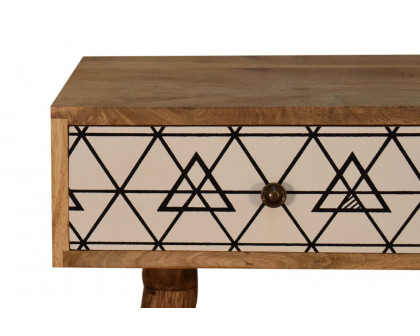 Artisan Triangle Printed Console Table - Common