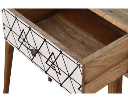 Artisan Triangle Printed Console Table - Common