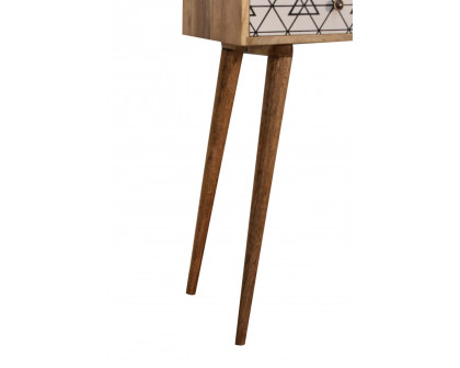 Artisan Triangle Printed Console Table - Common