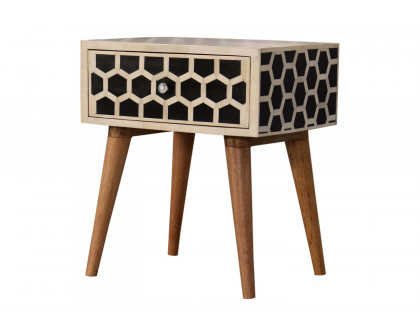 Artisan - Honeycomb Bone Inlay Bedside