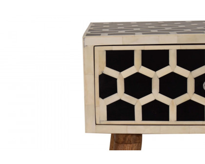 Artisan - Honeycomb Bone Inlay Bedside