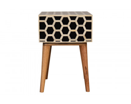 Artisan - Honeycomb Bone Inlay Bedside