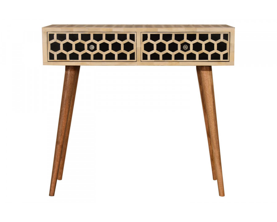 Artisan - Honeycomb Bone Inlay Console Table