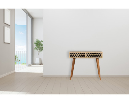 Artisan - Honeycomb Bone Inlay Console Table