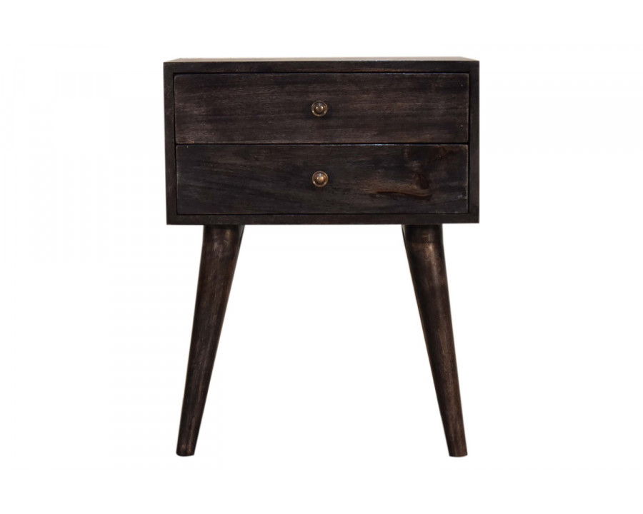 Artisan - Modern Solid Wood Bedside in Ash Black