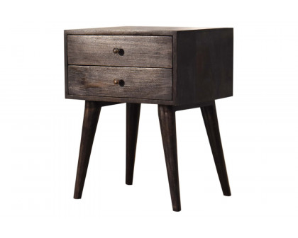 Artisan - Modern Solid Wood Bedside in Ash Black