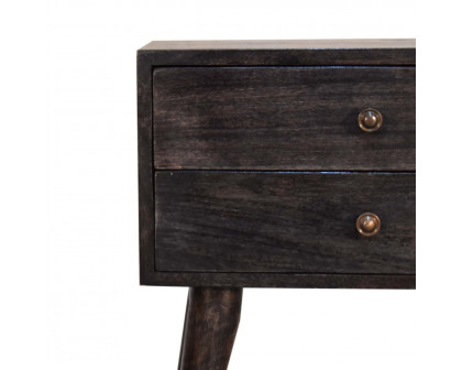 Artisan - Modern Solid Wood Bedside in Ash Black