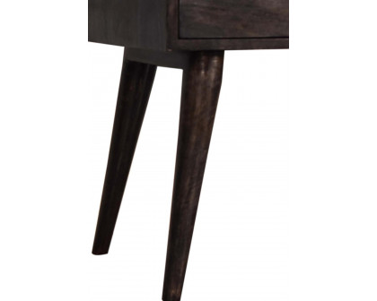 Artisan - Modern Solid Wood Bedside in Ash Black