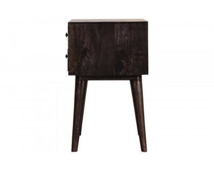 Artisan - Modern Solid Wood Bedside in Ash Black