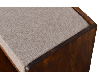 Artisan Nordic Seat Pad Storage Bench - Brown, Tweed