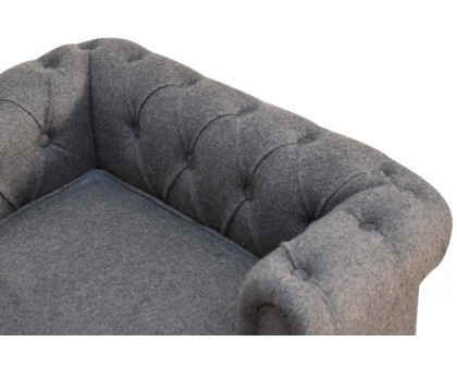 Artisan Battleship Pet Sofa Bed - Deep Button