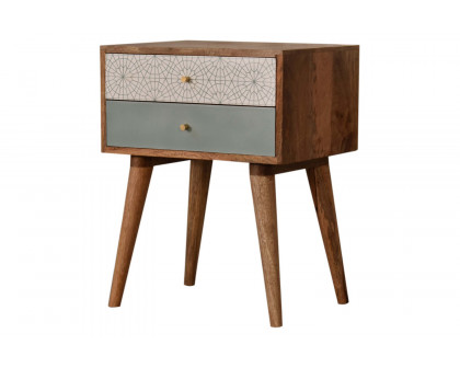 Artisan Patterned Bedside - Green