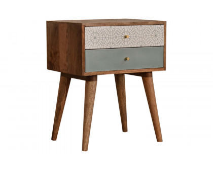 Artisan Patterned Bedside - Green