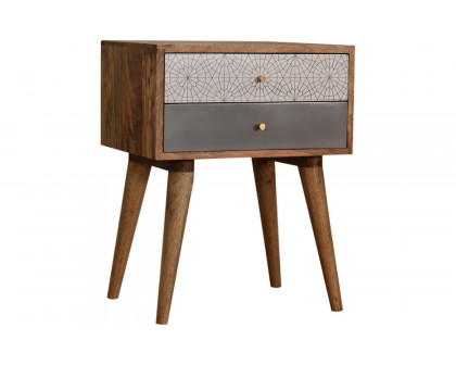 Artisan Patterned Bedside - Gray