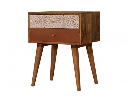 Artisan Patterned Bedside - Brick Red