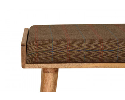 Artisan Tray Style Footstool - Multi Tweed