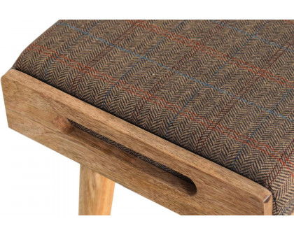 Artisan Tray Style Footstool - Multi Tweed