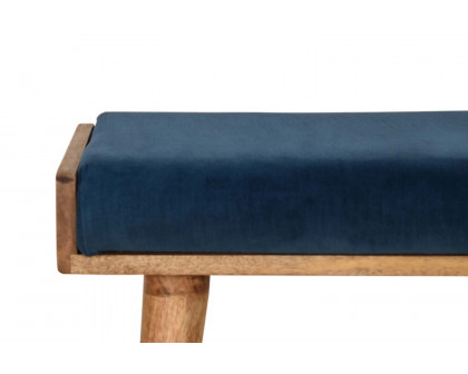 Artisan Tray Style Footstool - Velvet, Teal