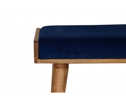 Artisan Tray Style Footstool - Velvet, Royal Blue