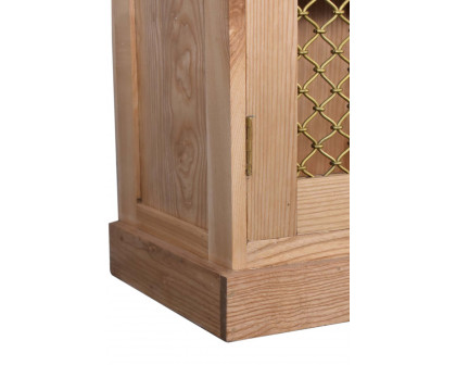 Artisan Caged Cabinet - Oak-ish