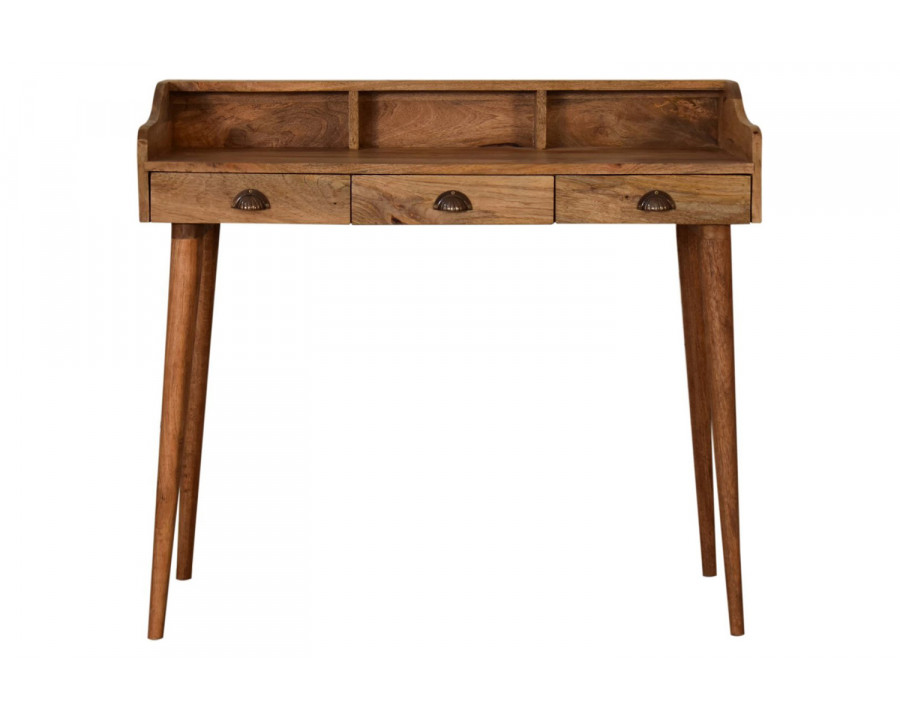 Artisan Nordic Style Gallery Back Writing Desk - Oak-ish