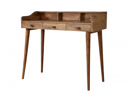 Artisan Nordic Style Gallery Back Writing Desk - Oak-ish