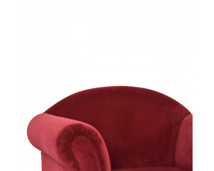 Artisan™ Nordic Style Armchair - Wine, Velvet