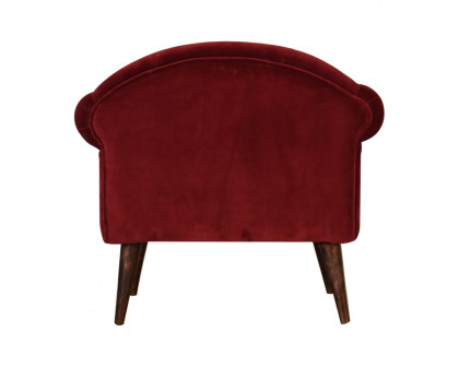 Artisan™ Nordic Style Armchair - Wine, Velvet