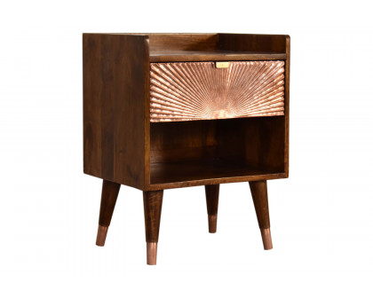 Artisan Manila Copper Bedside - 1 Drawer